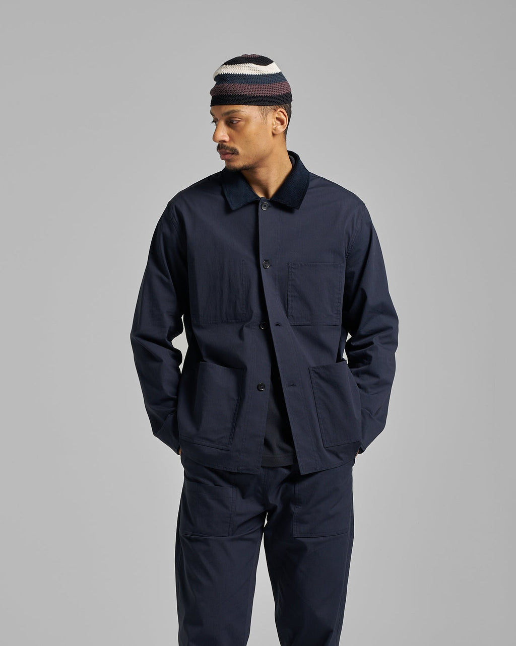 Lightweight Poplin Utility Jacket