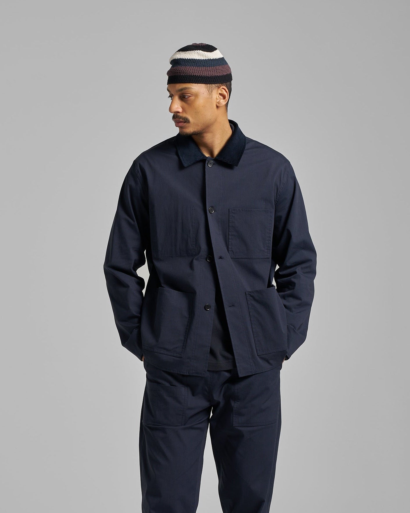 Lightweight Poplin Utility Jacket