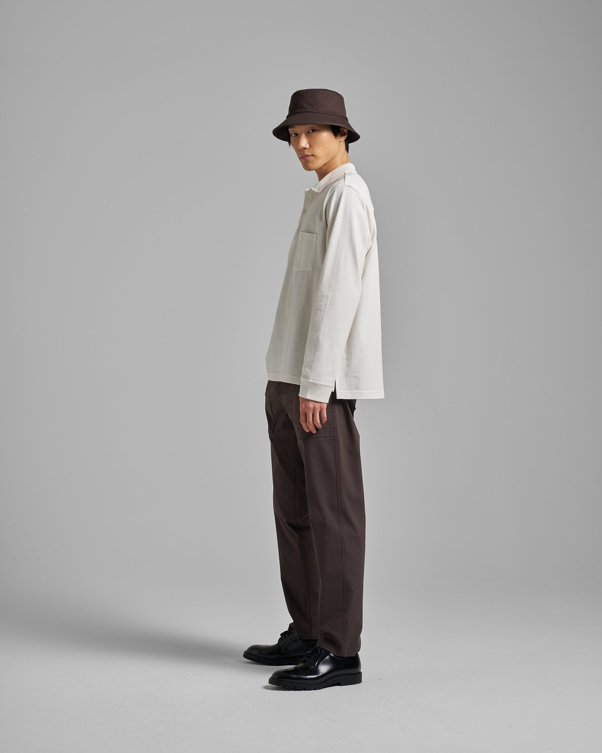 Long Sleeve Pique Pocket Polo