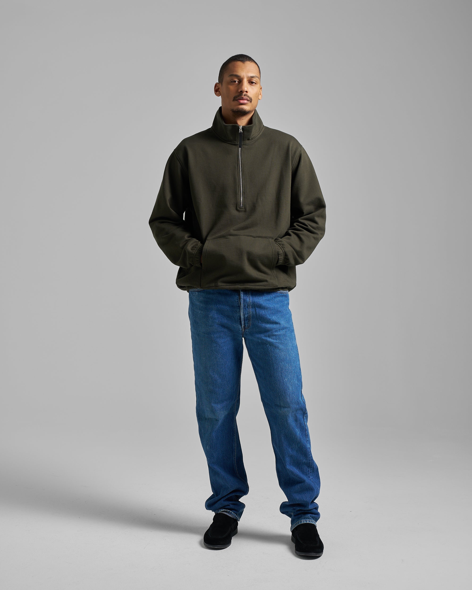 Half Zip Loopback Sweatshirt