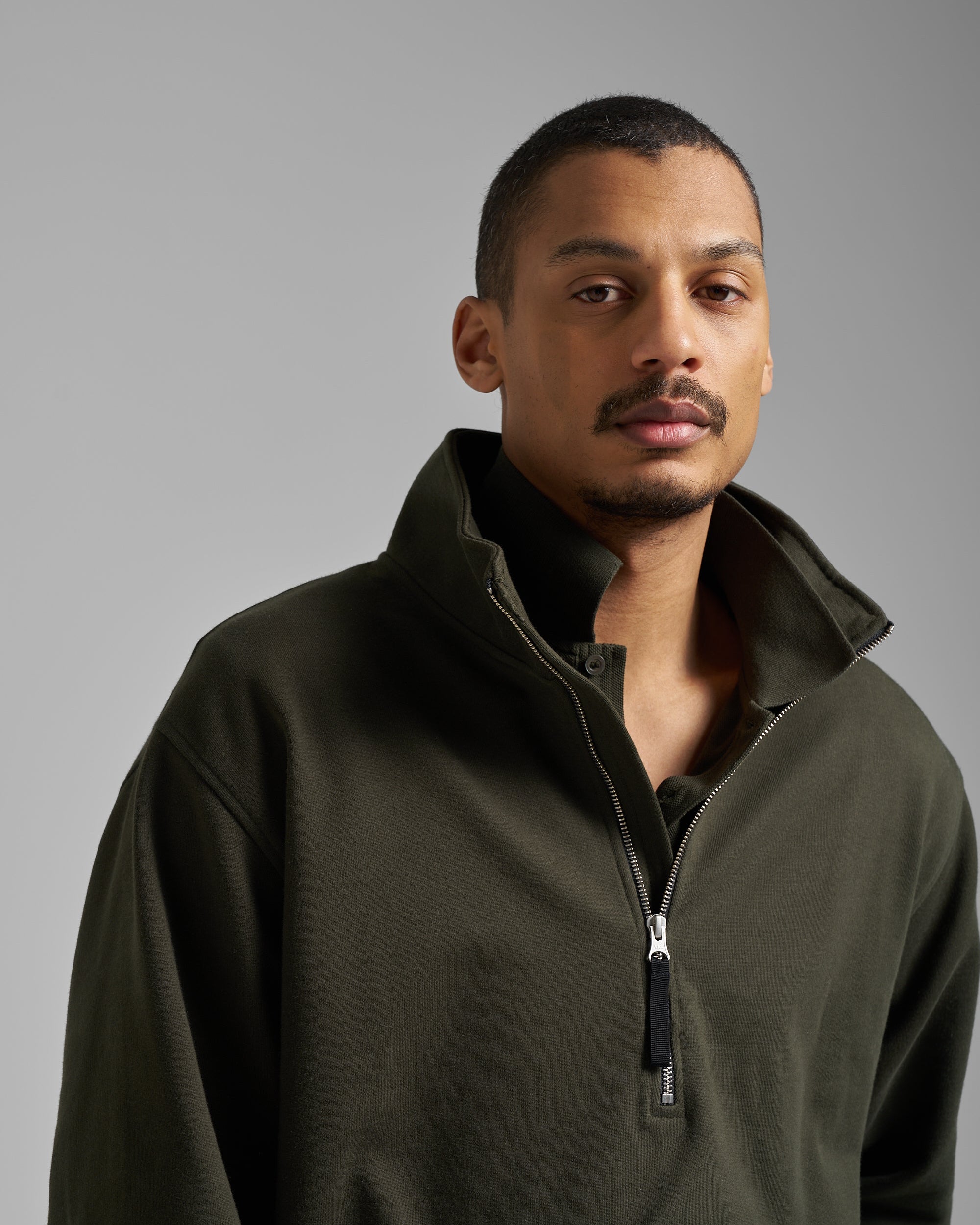 Half Zip Loopback Sweatshirt