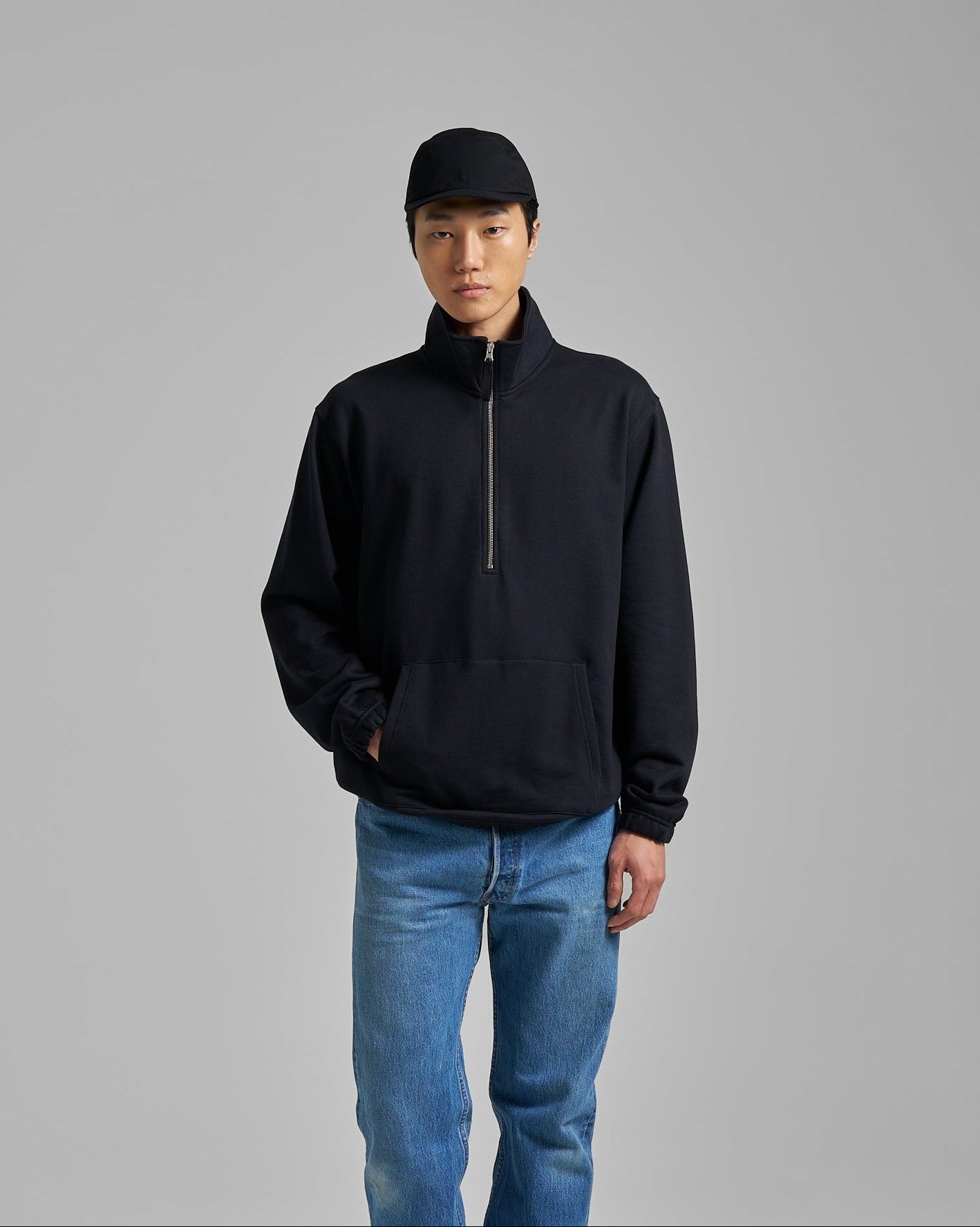 Half Zip Loopback Sweatshirt