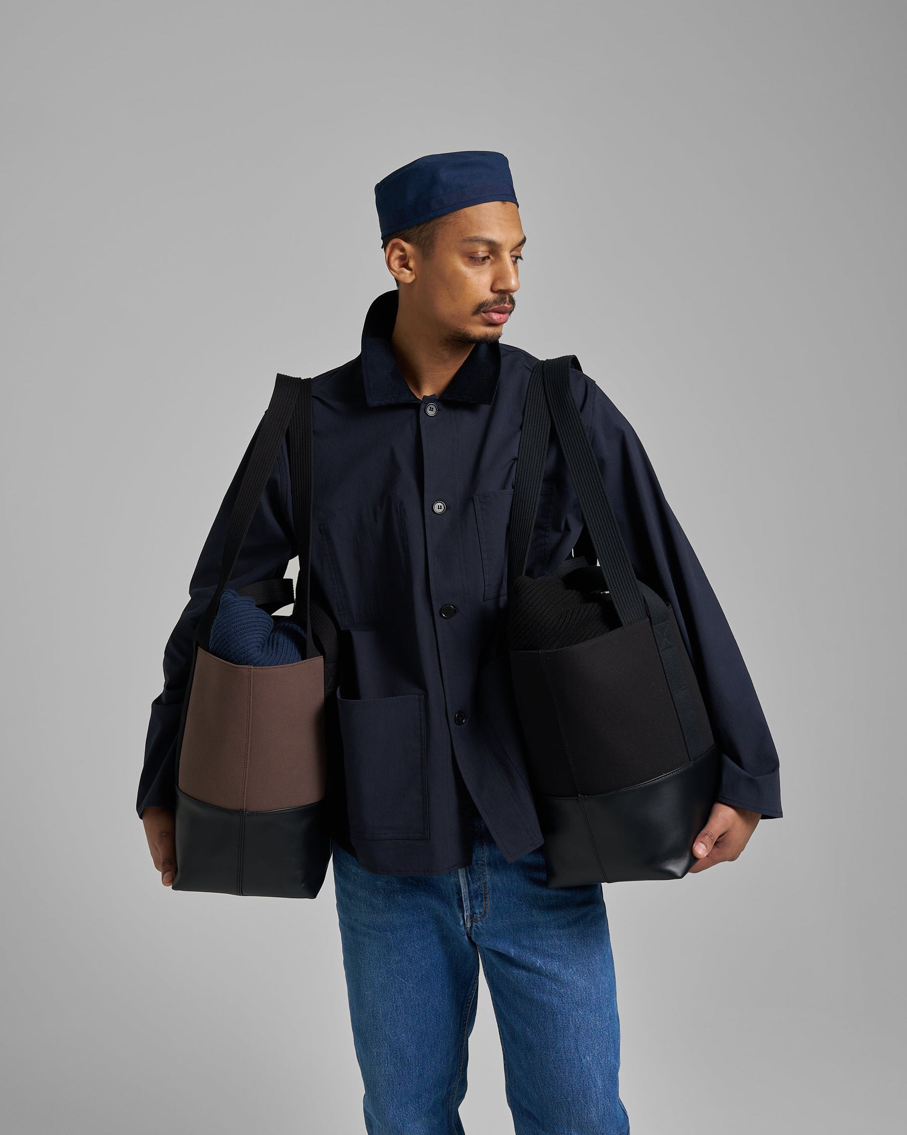 Canvas & Leather Daily Tote Bag