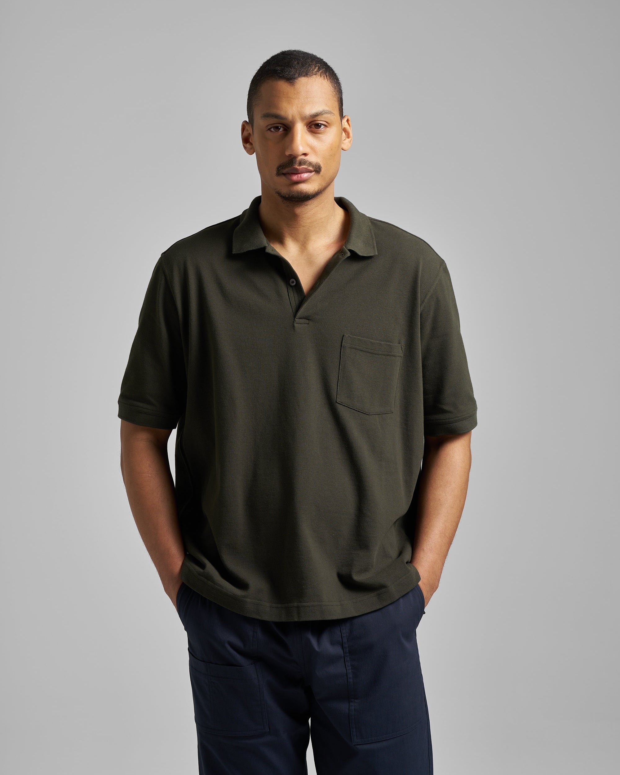 Short Sleeve Pique Pocket Polo