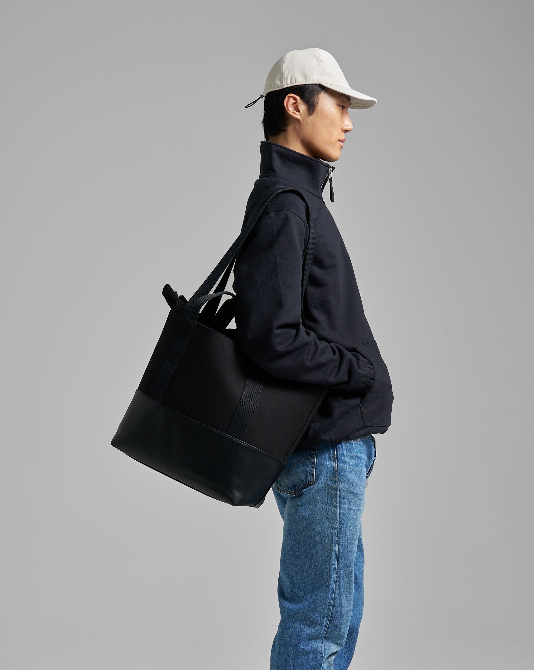 Canvas & Leather Daily Tote Bag