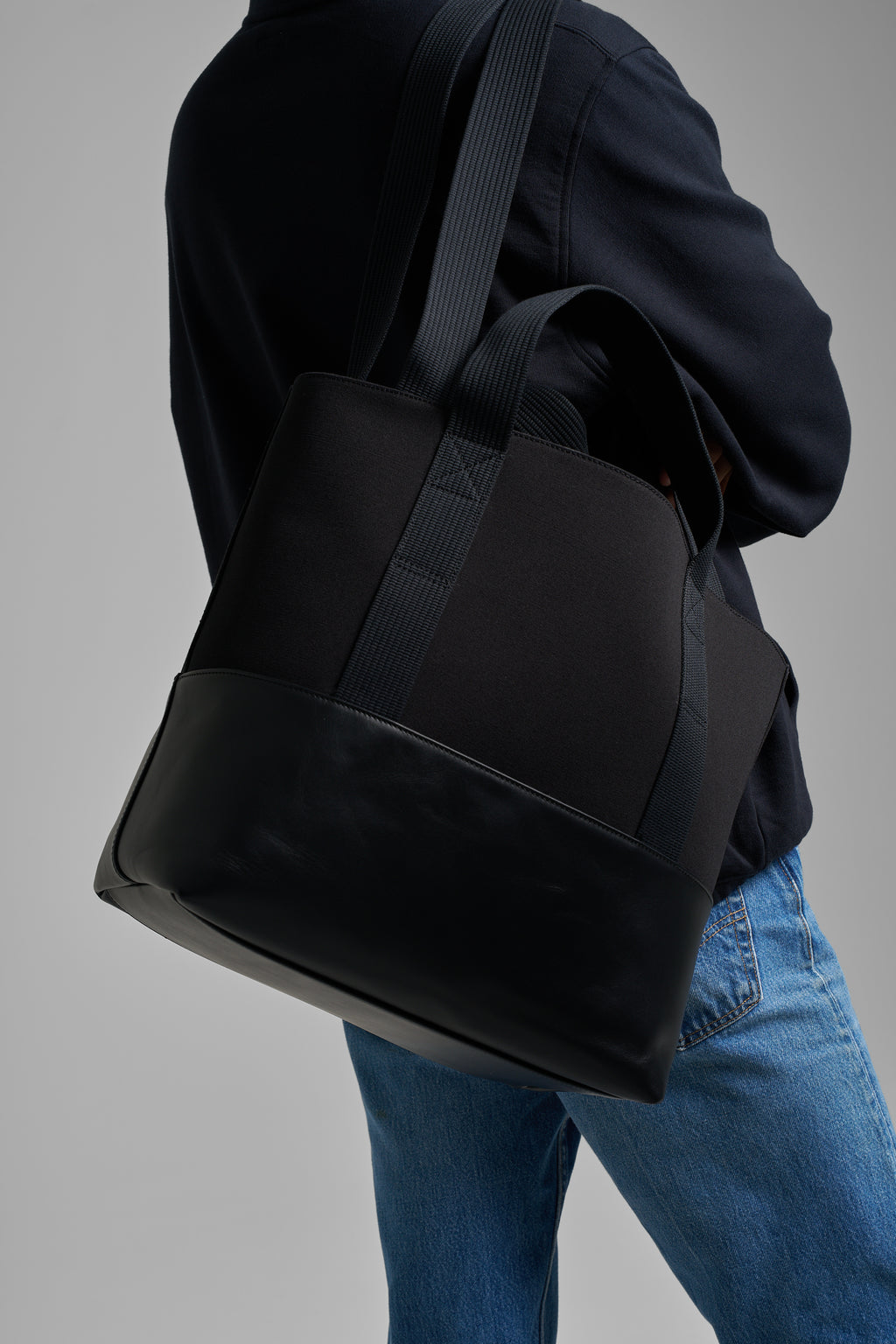 Canvas & Leather Daily Tote Bag
