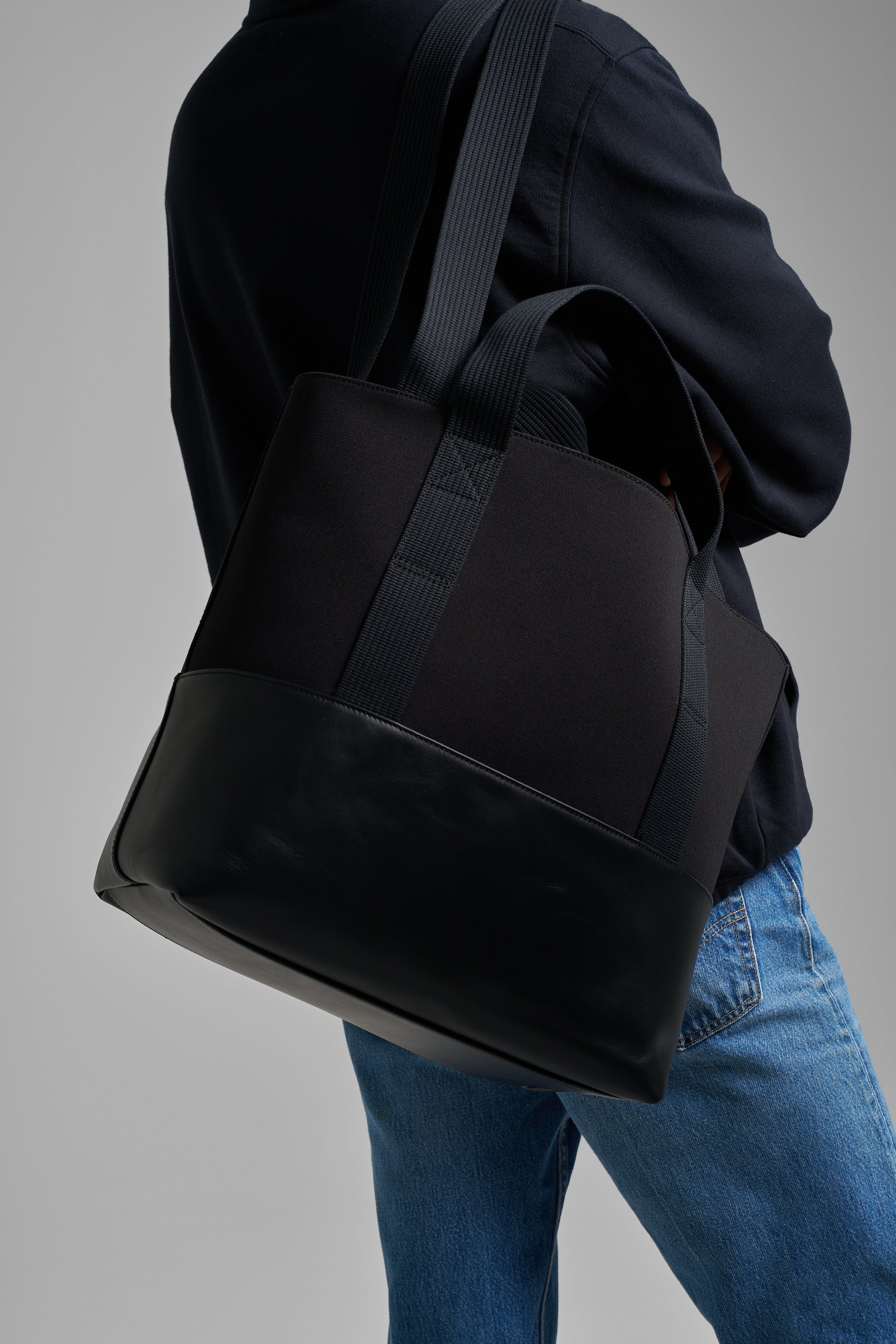 Canvas & Leather Daily Tote Bag
