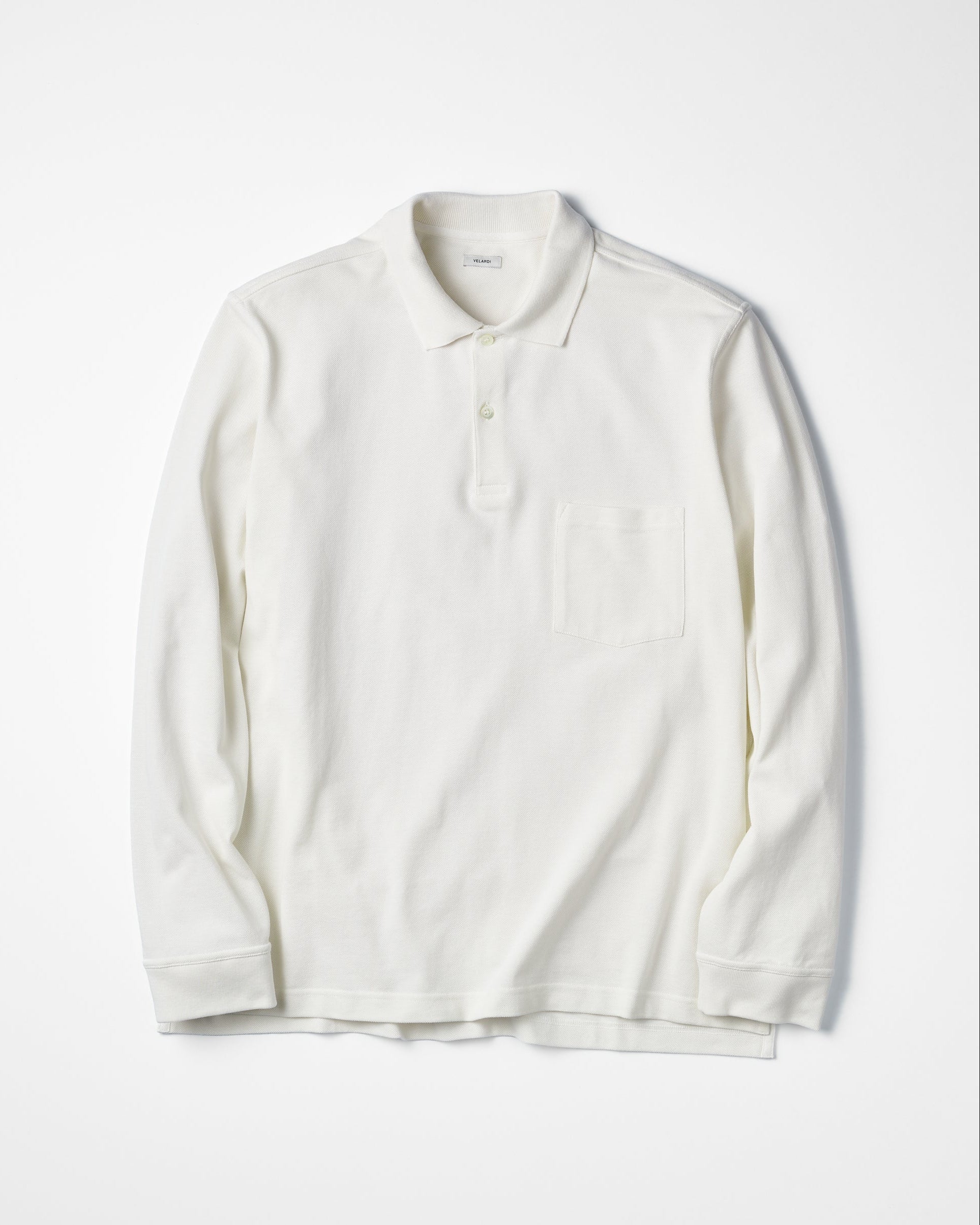 Long Sleeve Pique Pocket Polo