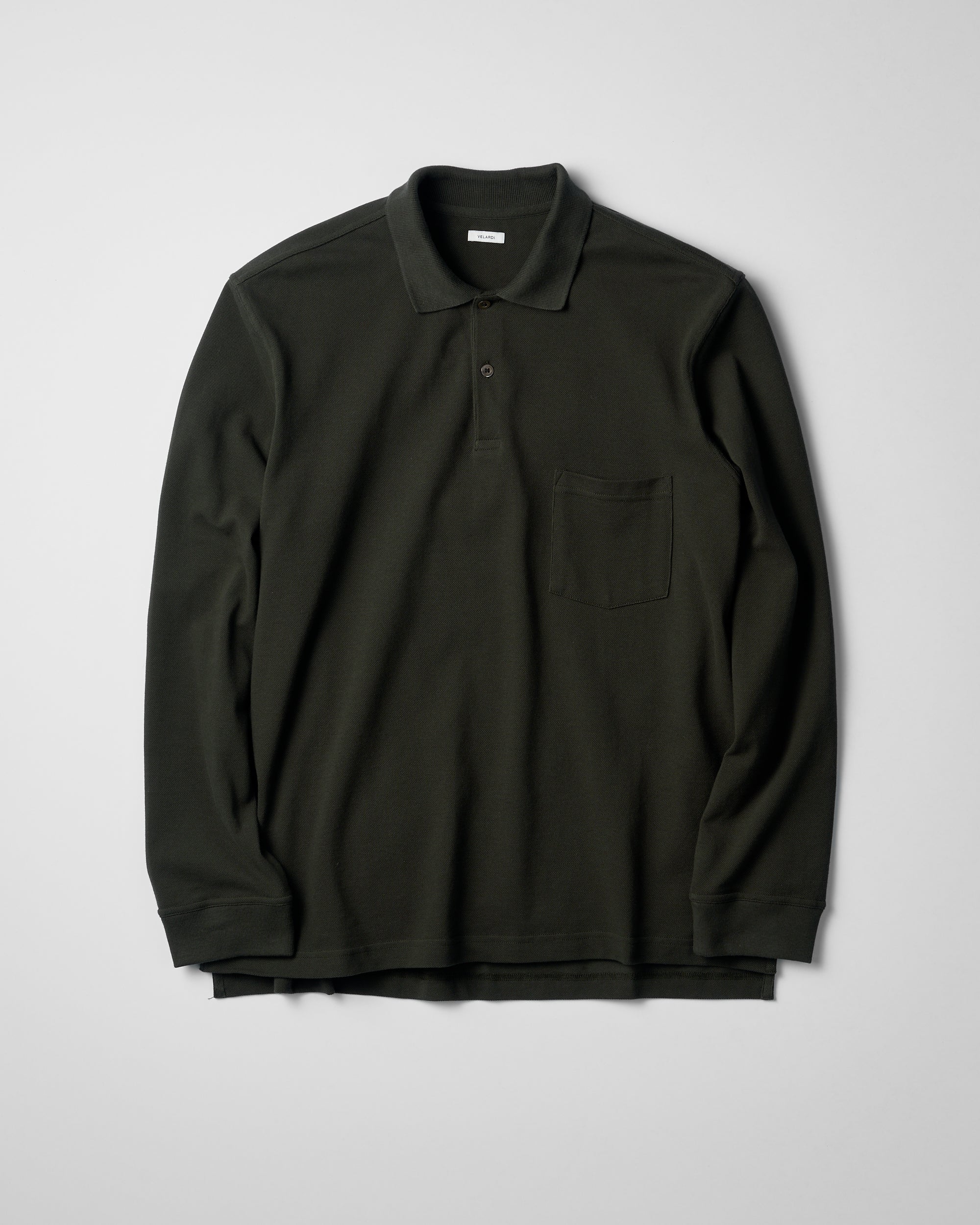 Long Sleeve Pique Pocket Polo
