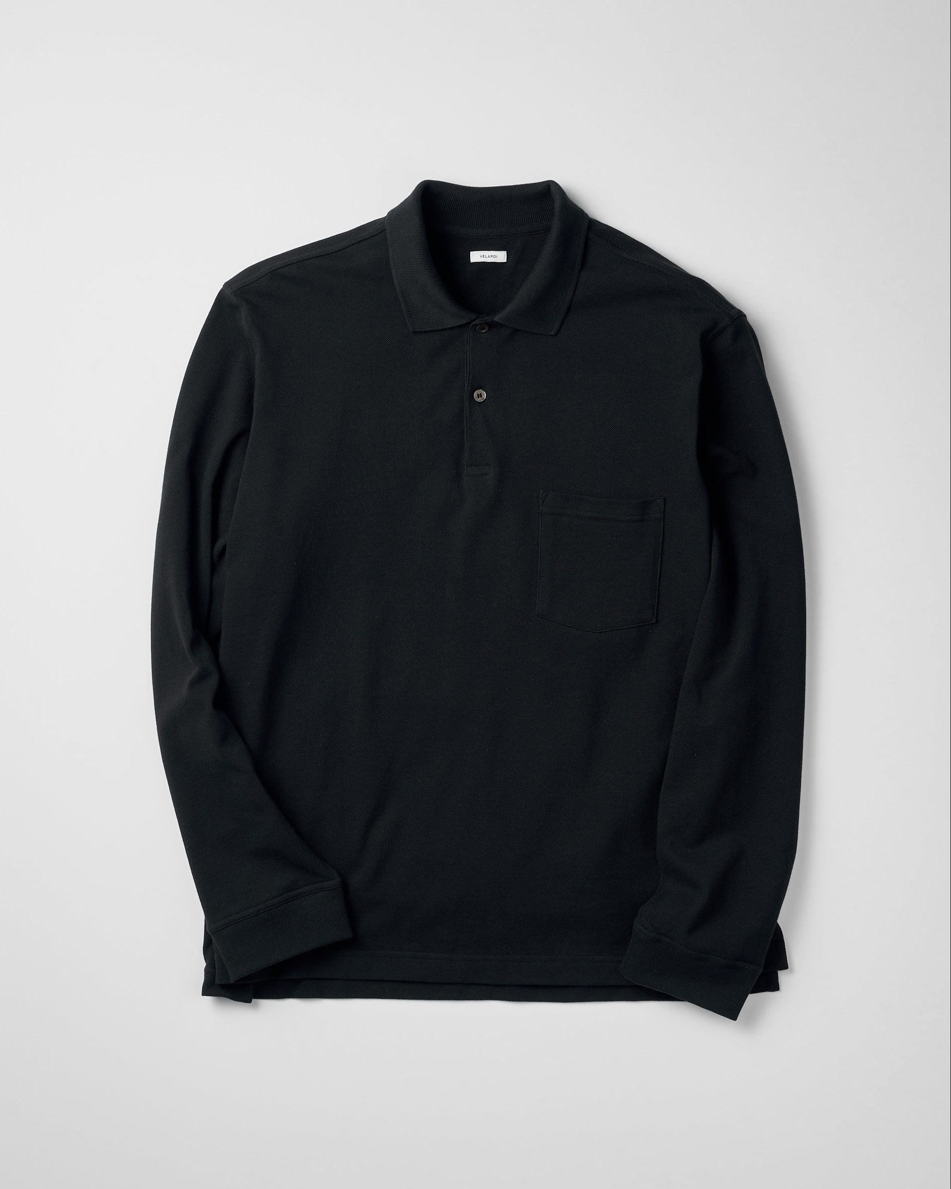 Long Sleeve Pique Pocket Polo