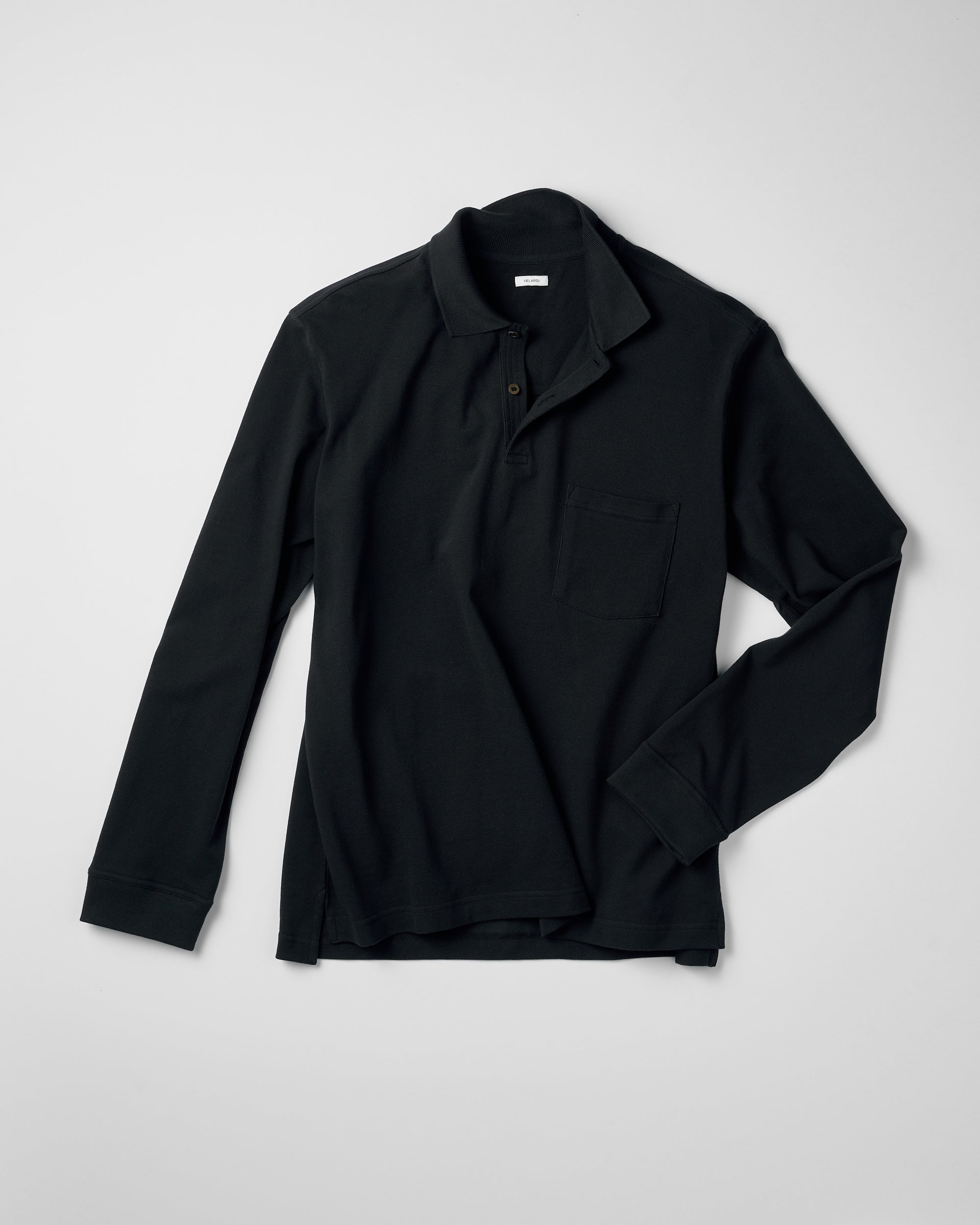 Long Sleeve Pique Pocket Polo