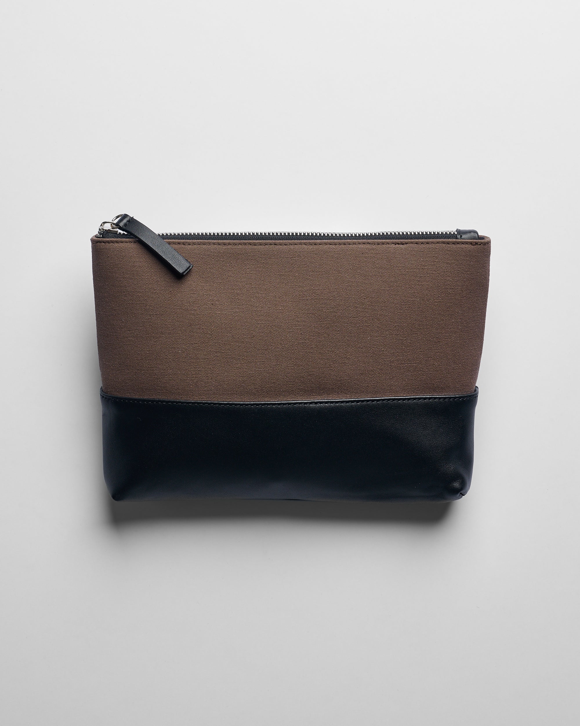 Canvas & Leather Zip pouch