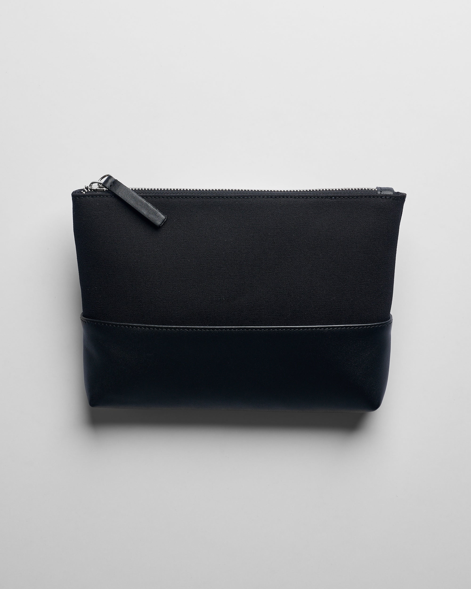 Canvas & Leather Zip pouch